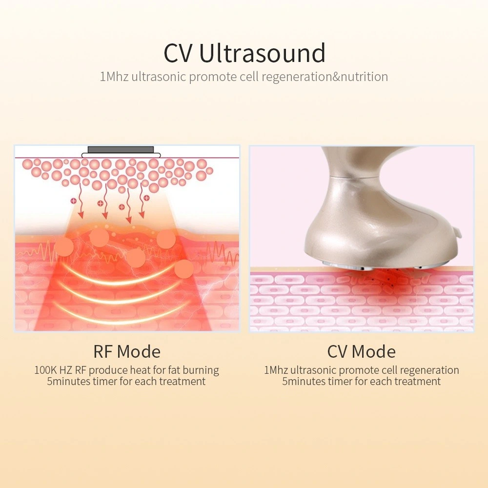 Rotor de RF para cavitação ultra-sónica 3D LED Máquina de limpeza de calcário Massajador para pele com elevação facial com ultrassom anti Celulite