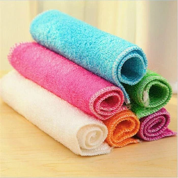 Durable Bamboo Fiber Kitchen Table Car Glasses Cleaning Cloth