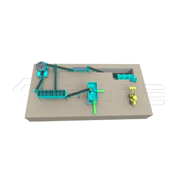 Gate 1-15t/H Neues Design, das Maschinenzusammenbau-Düngemittel-Produktionslinie herstellt