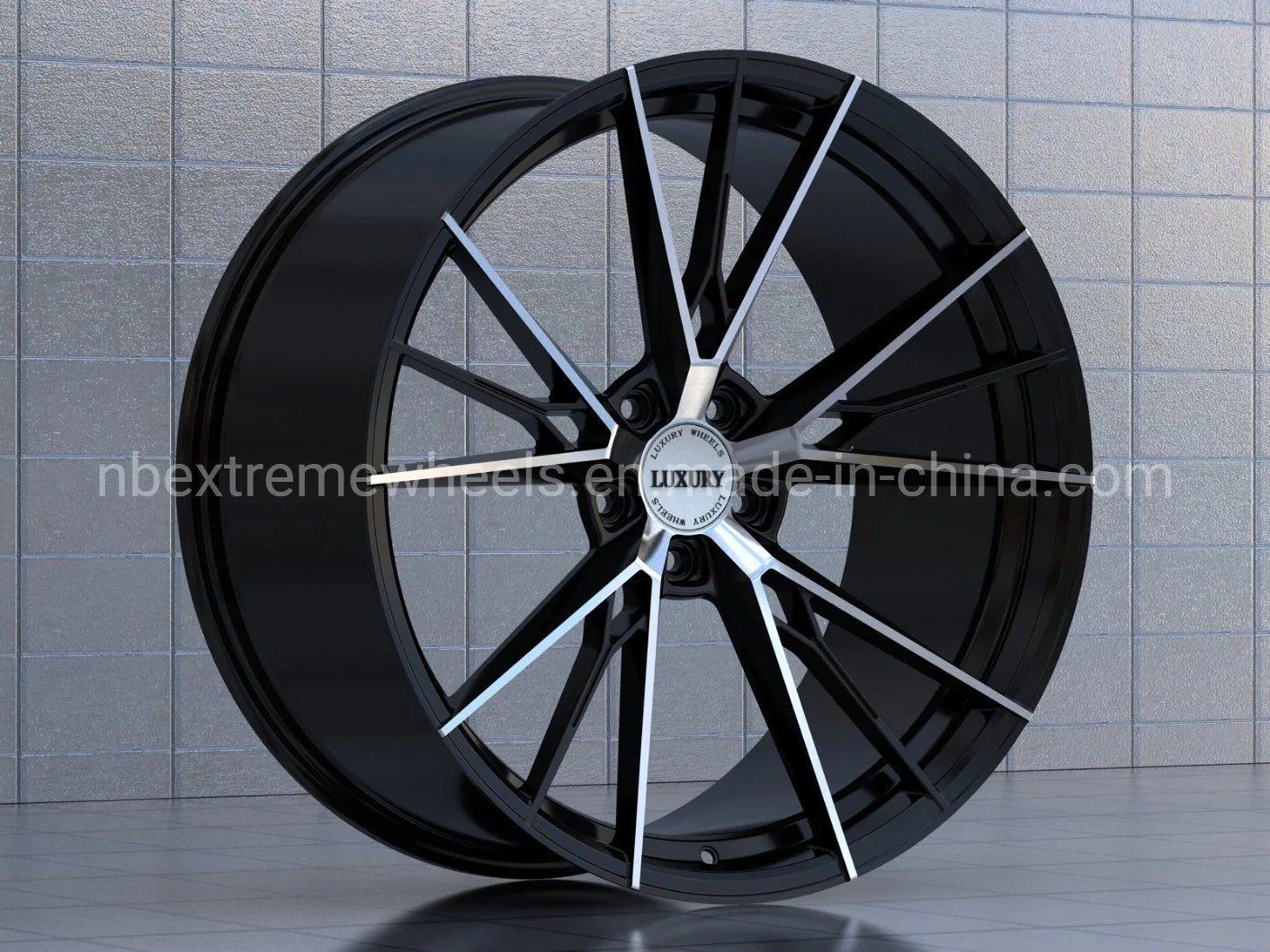 Hot Sale Gloss Black Machined Aluminum Famous Brand Auto Parts Wholesale/Supplier Rims