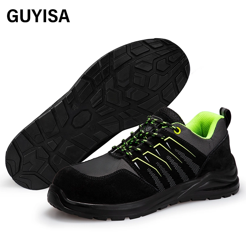 Guyisa Moda marca Sapatos de proteção industrial respiráveis e macios Calçado de segurança para trabalho