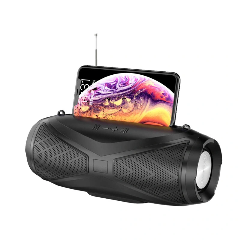 Outdoor Wireless Bluetooth Portable Mini Speaker Mobile Phone Stand FM Radio