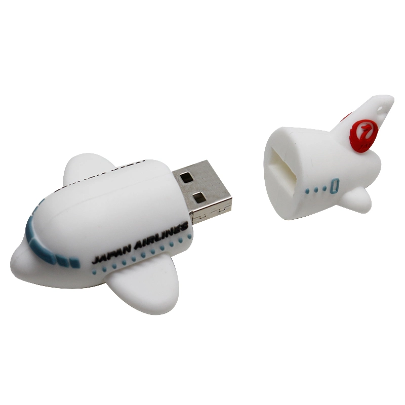 USB Stick Cartoon طائرة هدية ترويجية PVC مخصص الشكل USB USB لمحرك أقراص فلاش