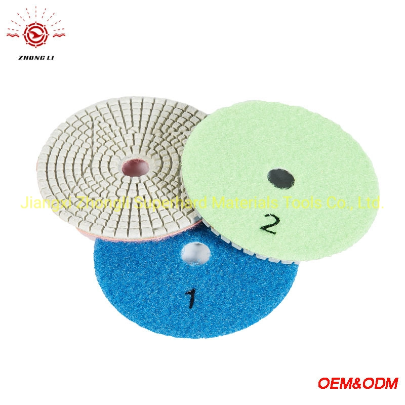 4 Inch Flexible Granite Marble Wet Use Polishing Pad