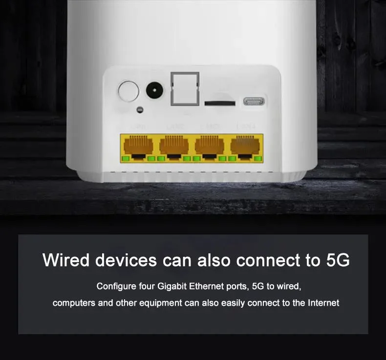 مودم Zlt X21 CPE 5g داخلي CPE Sub 6 جيجاهرتز لا يُوصى بتوجيه صدمة+SA موجّه WiFi