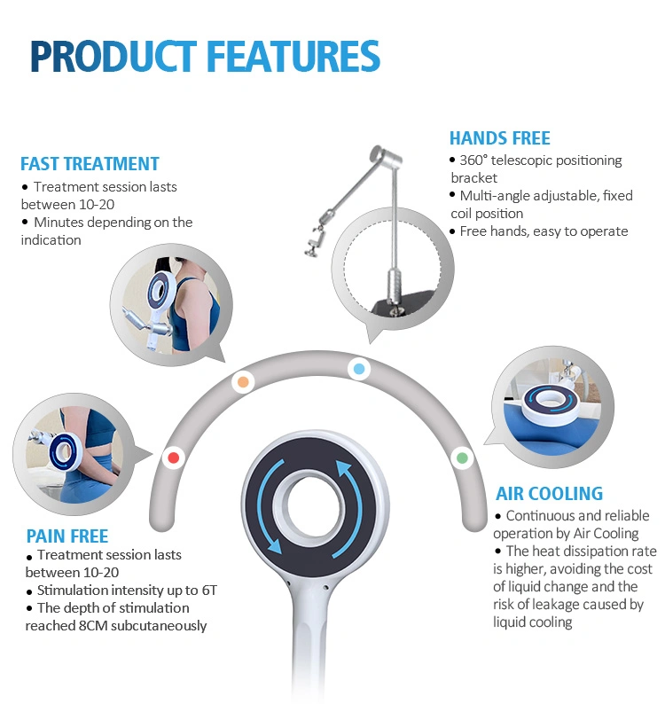 Terapia Magnetica Vertical Equipamento de alívio da dor Fisioterapia Máquina de cuidados de saúde