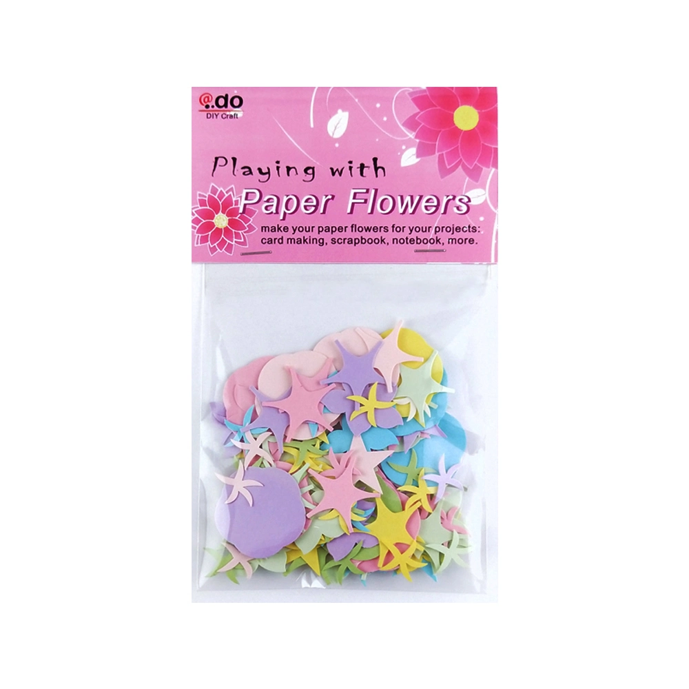 200pcs helle Farben Mini Papier Blume sortiert Tasche für Karte Herstellung (FS06-B)