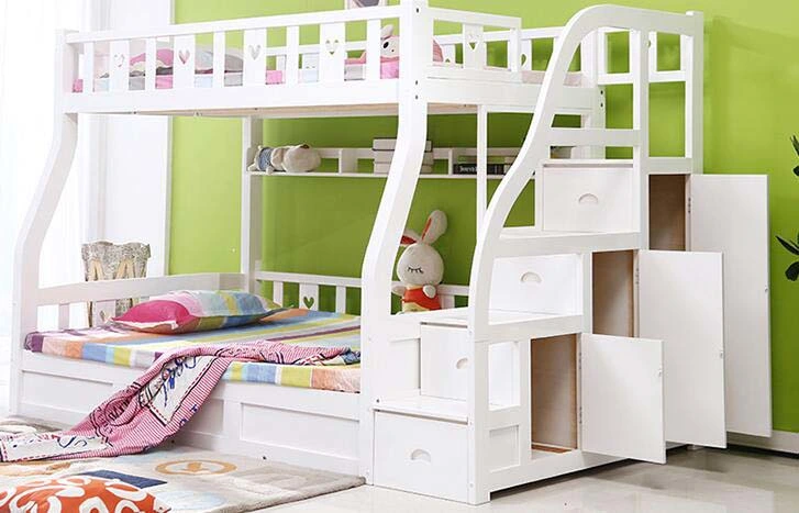 Chambre lit en bois massif des lits superposés enfants lit superposé (M-X2213)