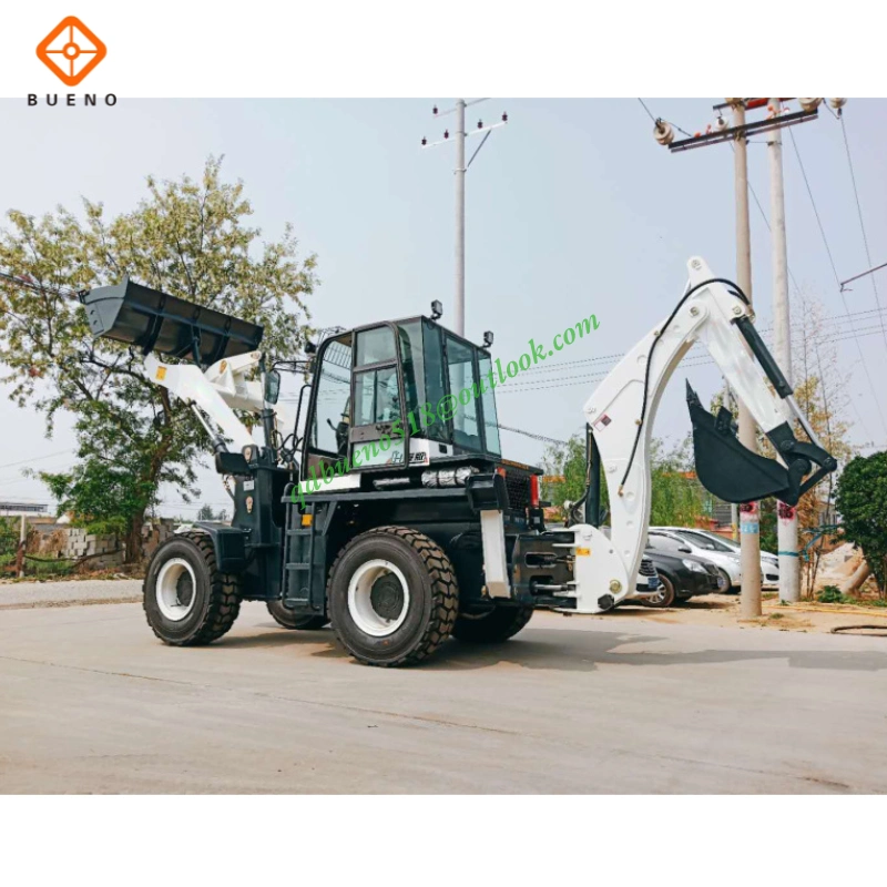 Bueno Brand 4 Wheel Drive 100HP Backhoe Loader with CE Hot Sale