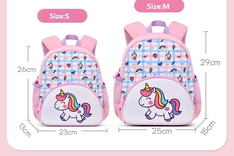 Bonito patrón Unicorn Nursery School Bag Mochila para niños de buena calidad