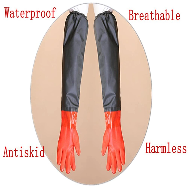 Chemical Resistance Long Waterproof PVC Alkali Resistance Examination Work Gloves