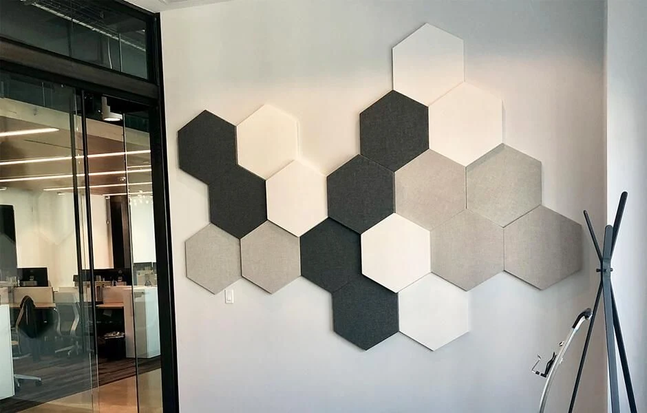 Hexagonal Recycle Acoustic Panel to Reduce Noise and Great Decoration Effect