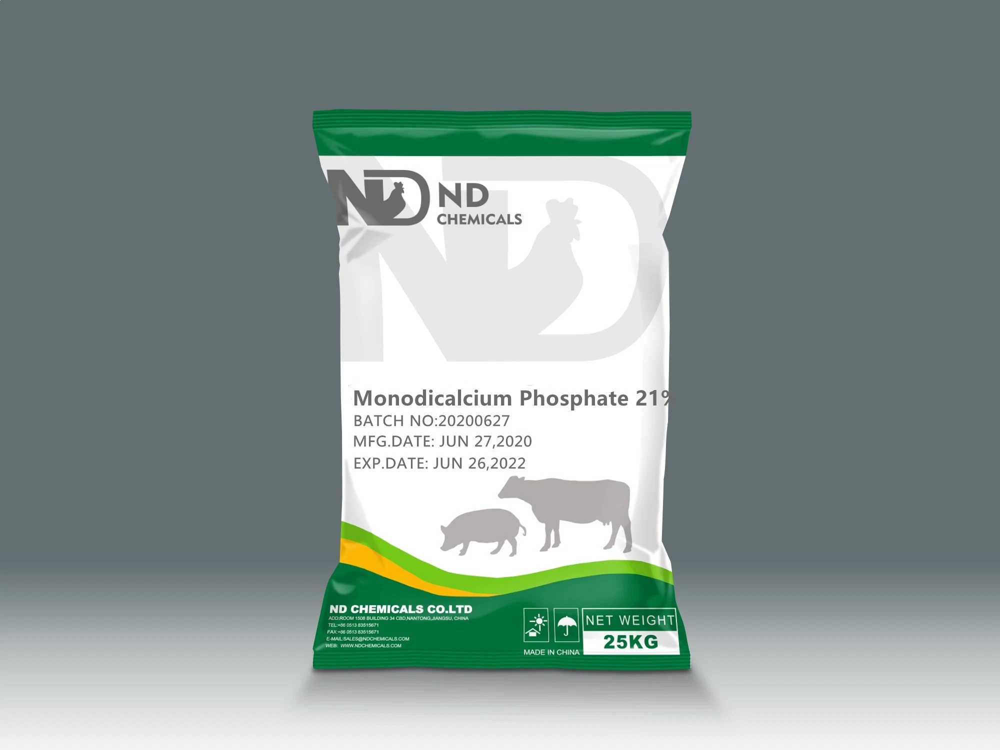 Phosphate Monodicalcium granulaire de grade d'alimentation fabriqués en usine