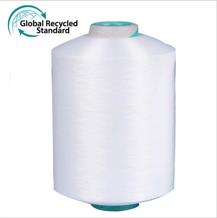 Fil de filament en nylon blanc brut à fibres de corde recyclées SIM NIM DTY pour le tissage et la couture