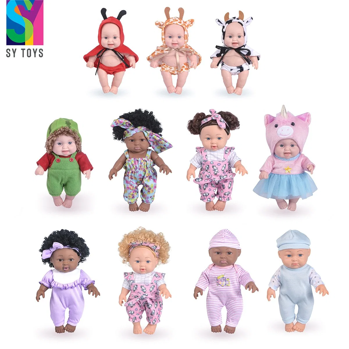 Sy Toys Baby Doll Gift Toy Silicone Baby Doll Lifelike Reborn Dolls Newborn Boy Silicone Dolls Baby Toys for Kids