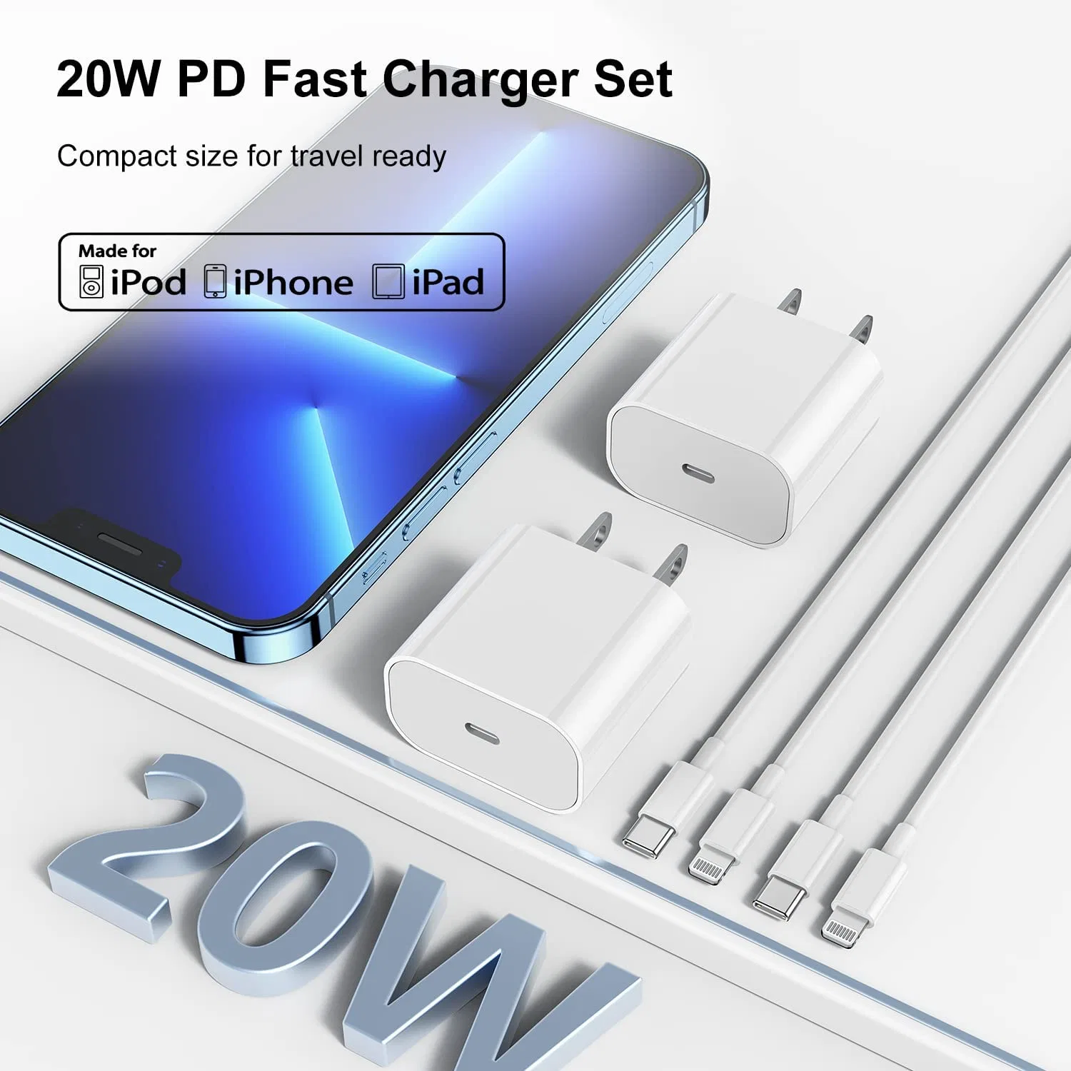 Super schnelles Handy-Ladegerät für iPhone Samsung Huawei Xiaomi Pd 20W Super Charger Handy Zubehör