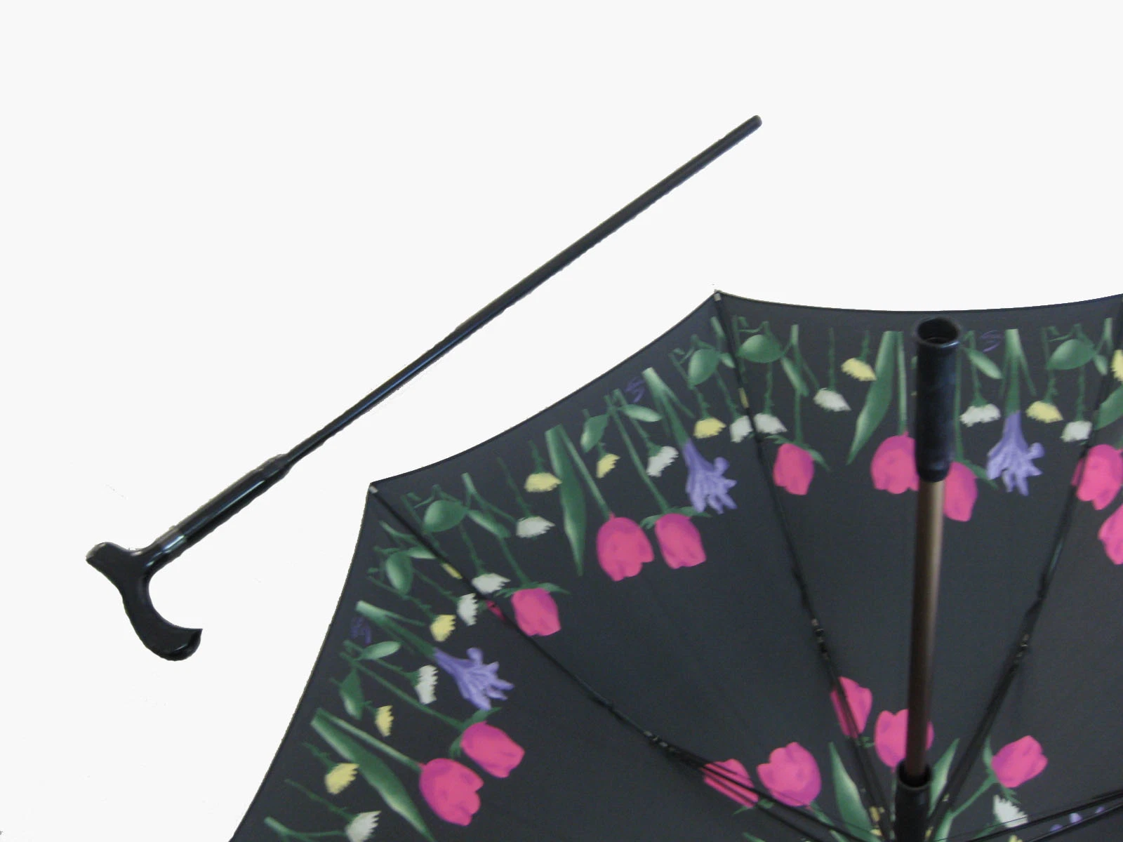 Manual Open Crutch Walking Stick Umbrella (SU014)