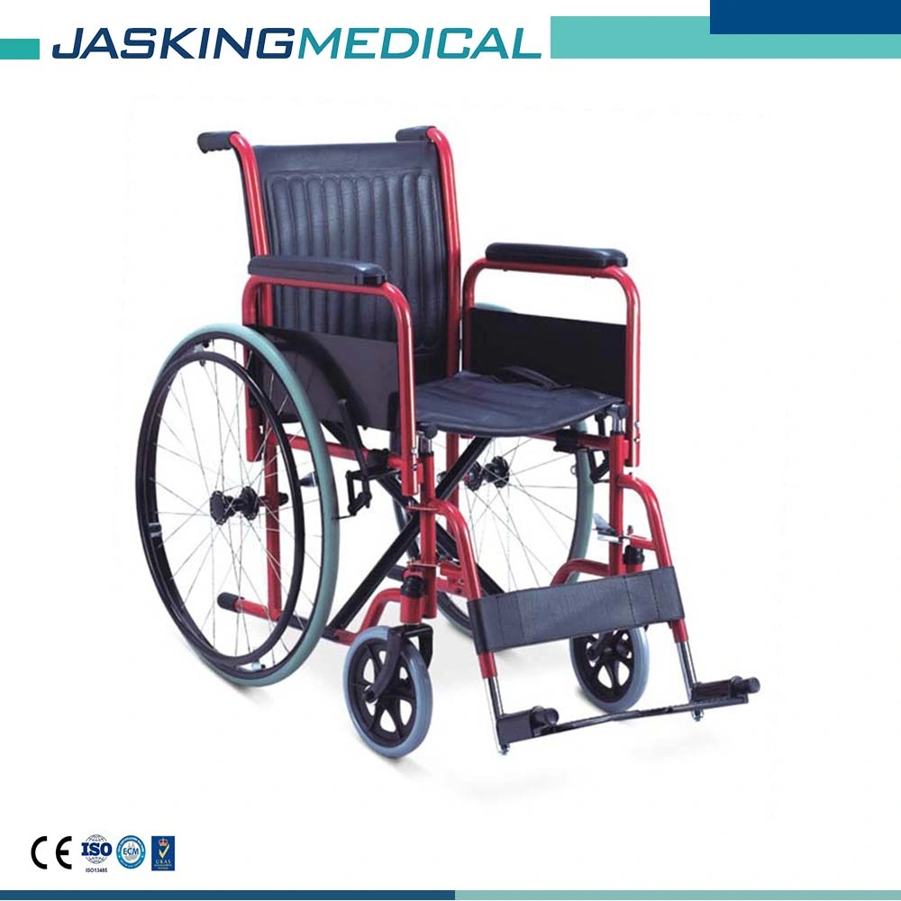 Red Color Powder Coating Wheel Chairs