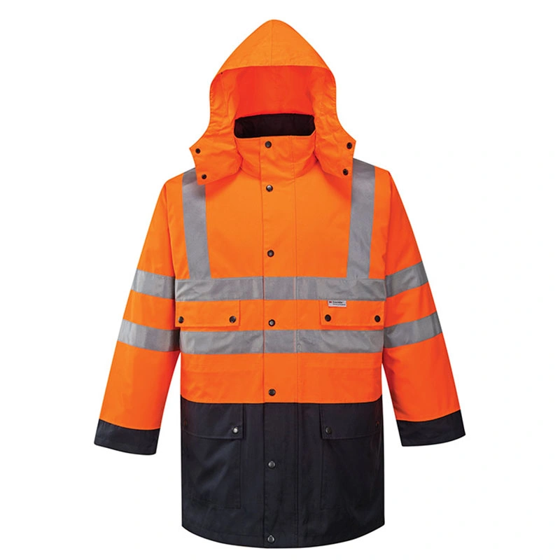 OEM En20471 Standard Winter Mäntel Herren Arbeitskleidung Parka Sicherheitsjacken Reflektivitätsticken