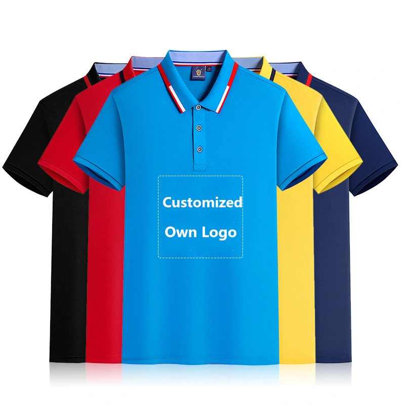 Оптом Custom Logo Мужские футболки для гольфа для работы Поло Футболки унисекс с коротким рукавом Business Summer