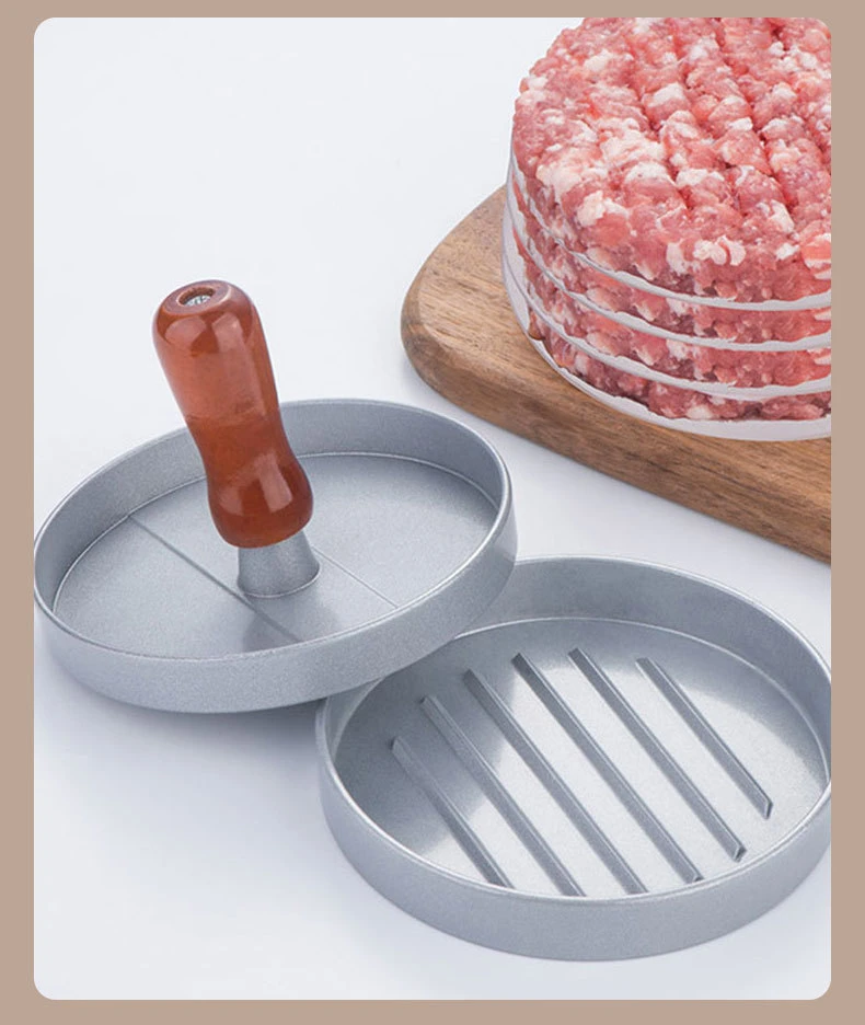 Presse manuelle en alliage d'aluminium viande revêtement antiadhésif Creative Kitchen Tools Machine à hamburger