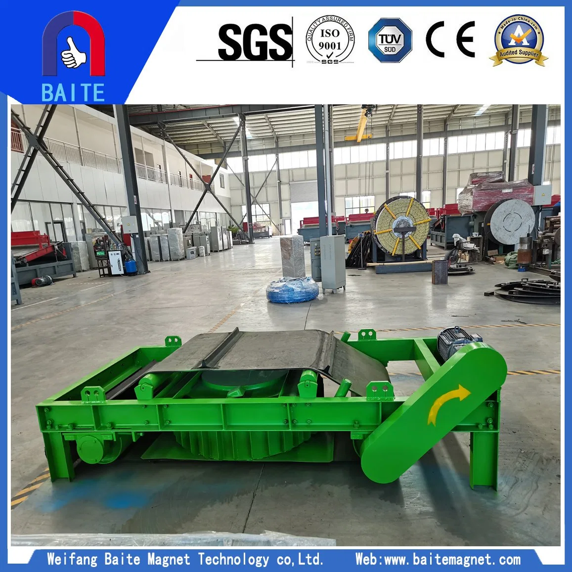 Rcdd Self Cleaning Magnetic Separator Machine/Over Belt Electric Magnetic Separator in Coal Handling/Mining/Cement/Chemical/Steel/Paper/Power Plant