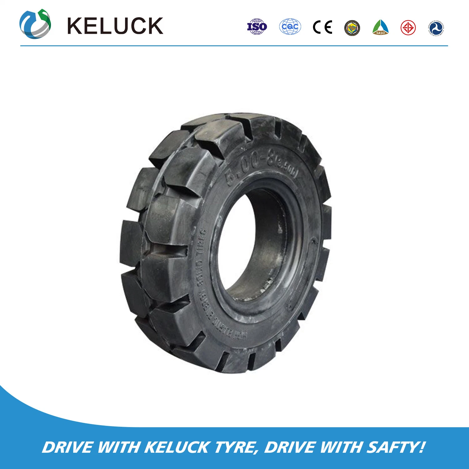 Wholesale Keluck Cushion Tyre for Heavy Duty Equipment Trailer Forklift Parts Truck Tire 7.00-12 8.25-12 23X10 Industrial off Road OTR Pneumatic Forklift Tire