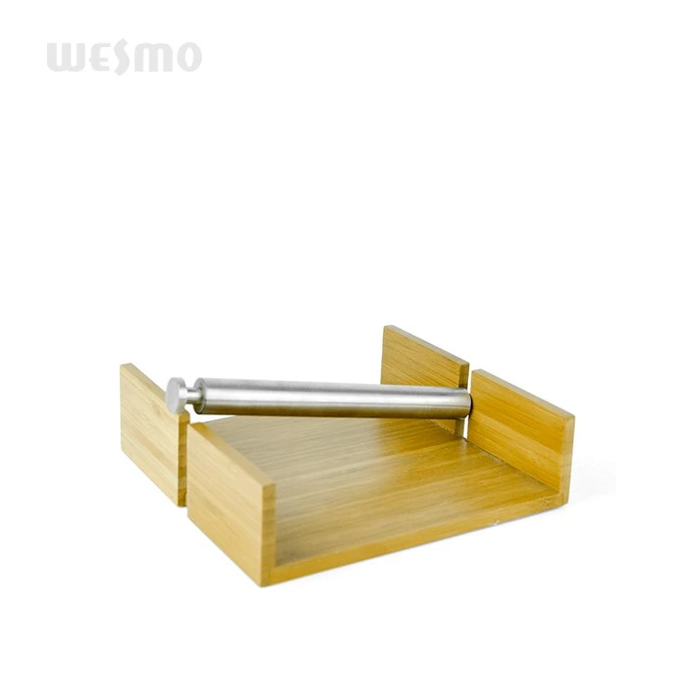 Porte-cuillère en bambou pour outils de cuisine carbonisé