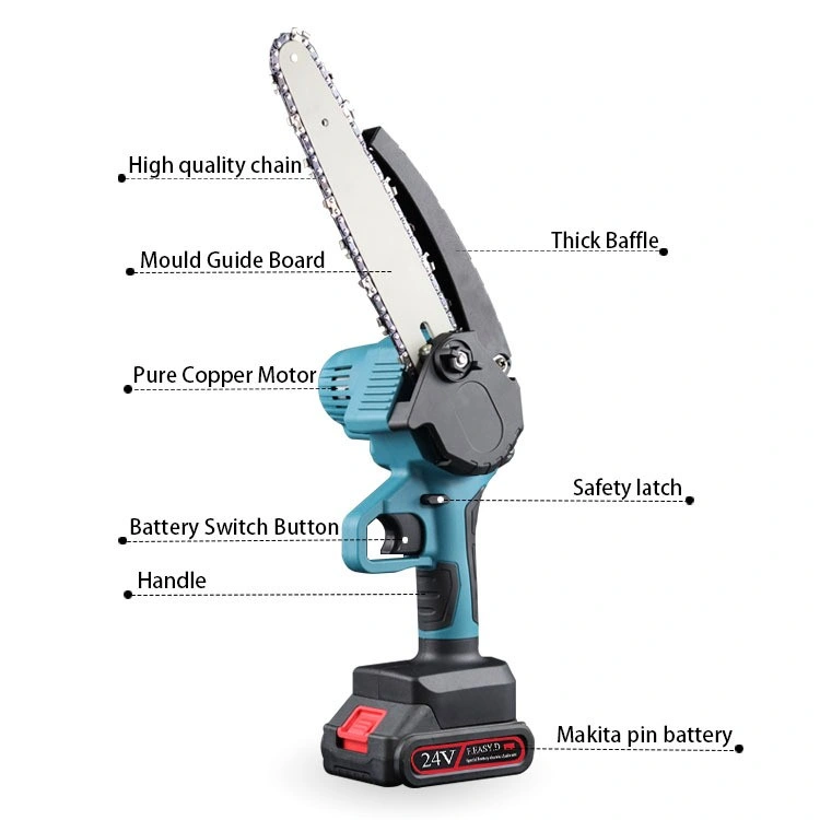 Cordless Lithium Battery Electric Chainsaw