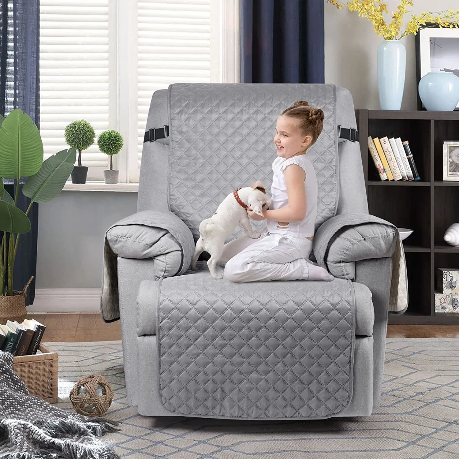 Washable Reclining Chair Cover with Elastic Straps