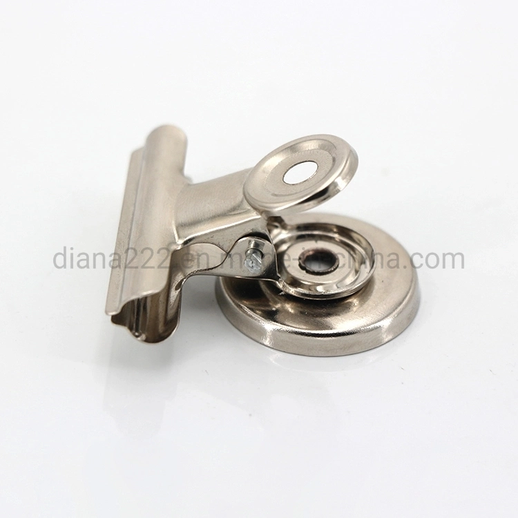 High quality/High cost performance Hot Selling Silver Metal Paper Magnet Clip Magnetic Clip for Office