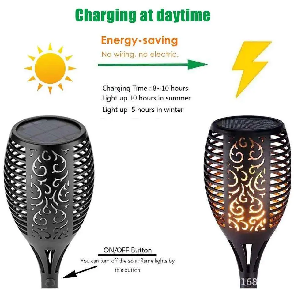 Hot Sale Garden Decorations Waterproof Outdoor Solar Torch Light