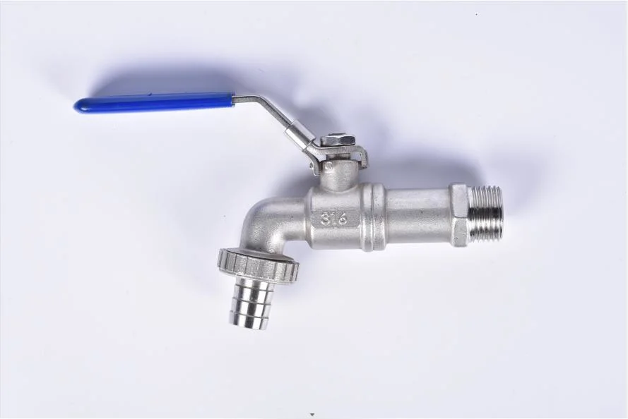 SS316 Hose Water Stainless Steel 316 Tap Ball Valve/ Drain Tap Valve