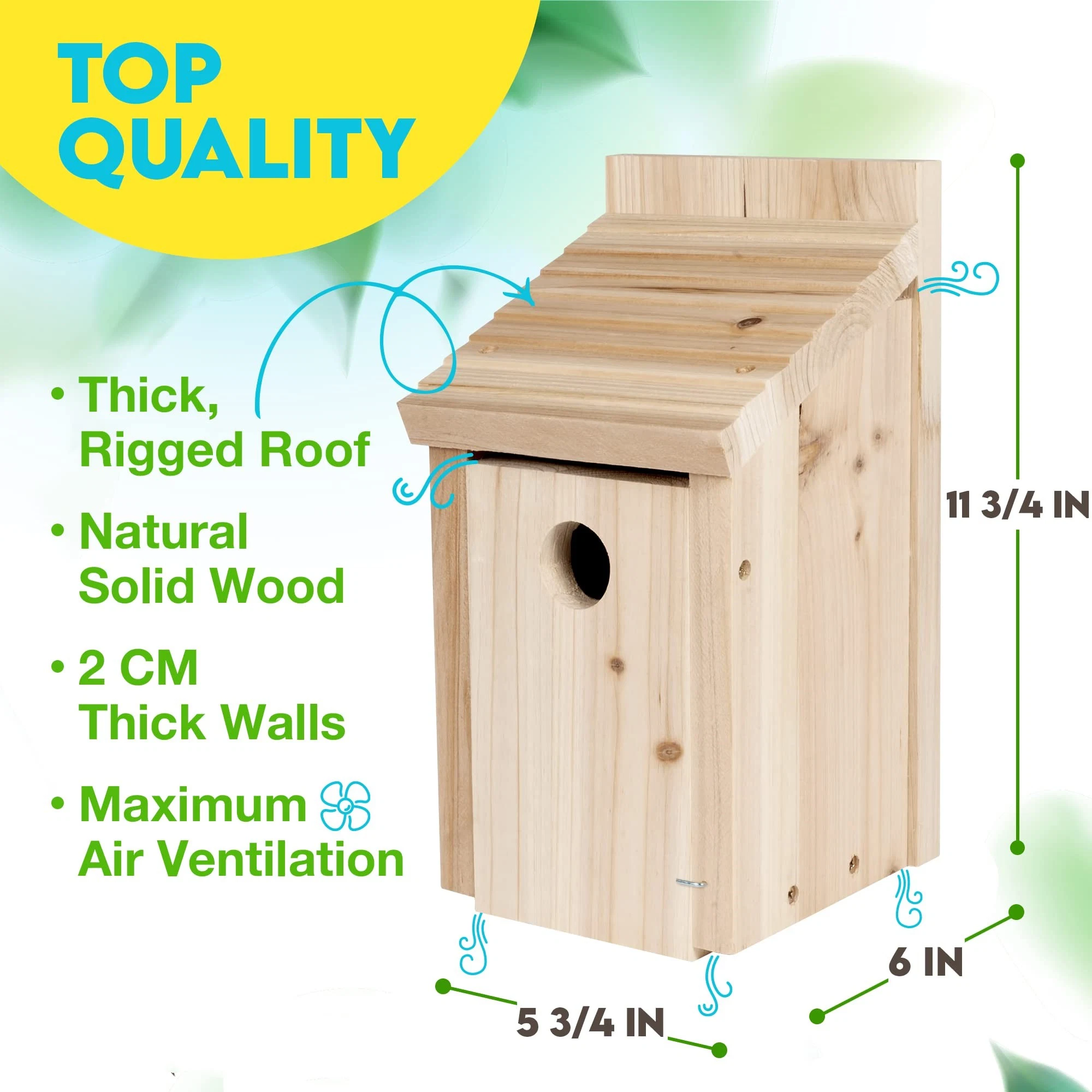 Bird Houses for Outside Cedar Bird Bluebird House with Secure Latch Fledgling Grooves