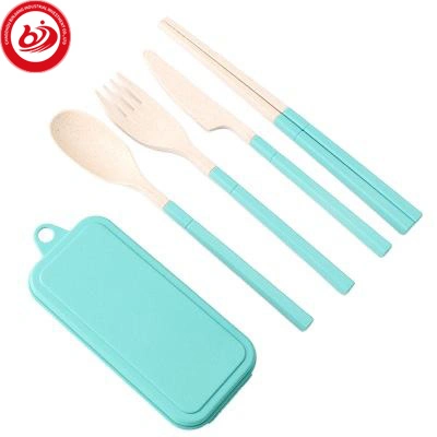 Niños Utensilios reutilizables Viajes Camping Cocina platos conjunto Vajilla Cubiertos