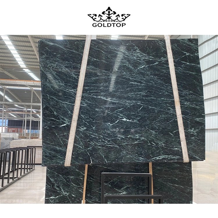 Chinese Ornament Natural Stone Polished/ Honed Surface Bathroom/Kitchen /Living Room Countertop Indian Green Marble for Home