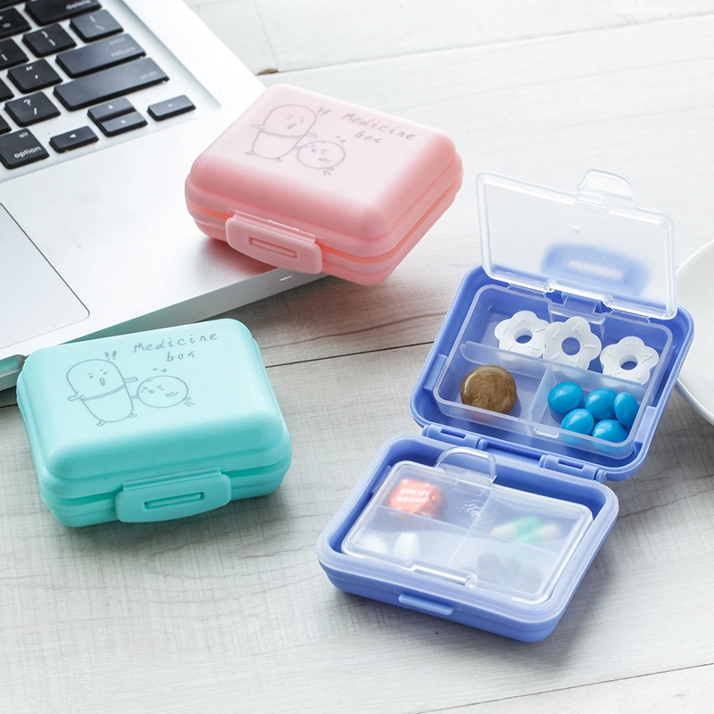 Portable Plastic Pill Box or Medicine Box