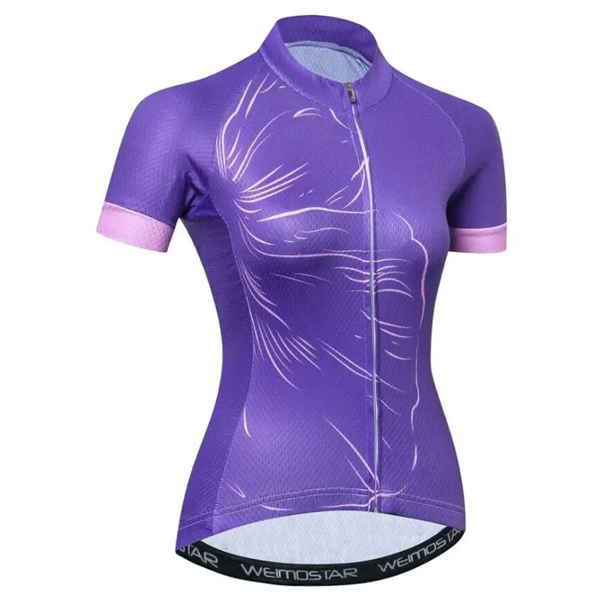 Ladies&prime; Cycling Jerseys, Breathable and Anti-Bacterial Features