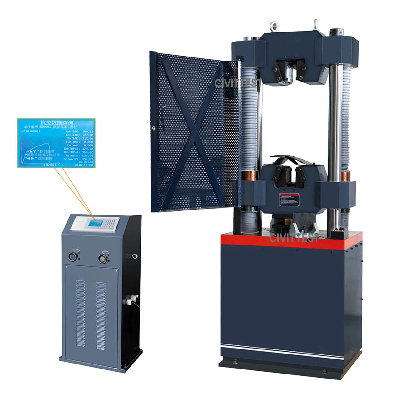 Digital Display Steel Tensile Six Column Hydraulic Universal Testing Machine