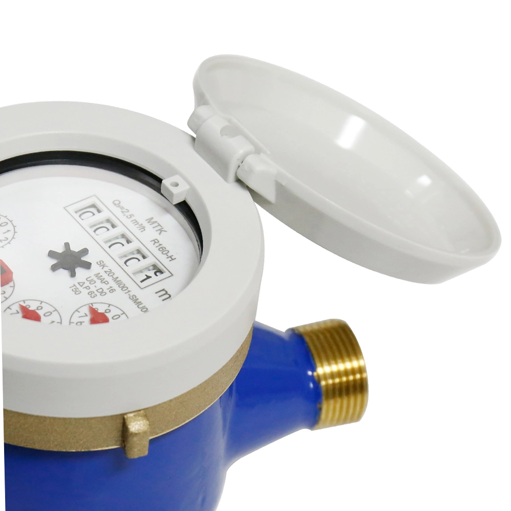 IP68 R160 360&deg; Rotating Dail Multi Jet Dry Type Brass Water Meter