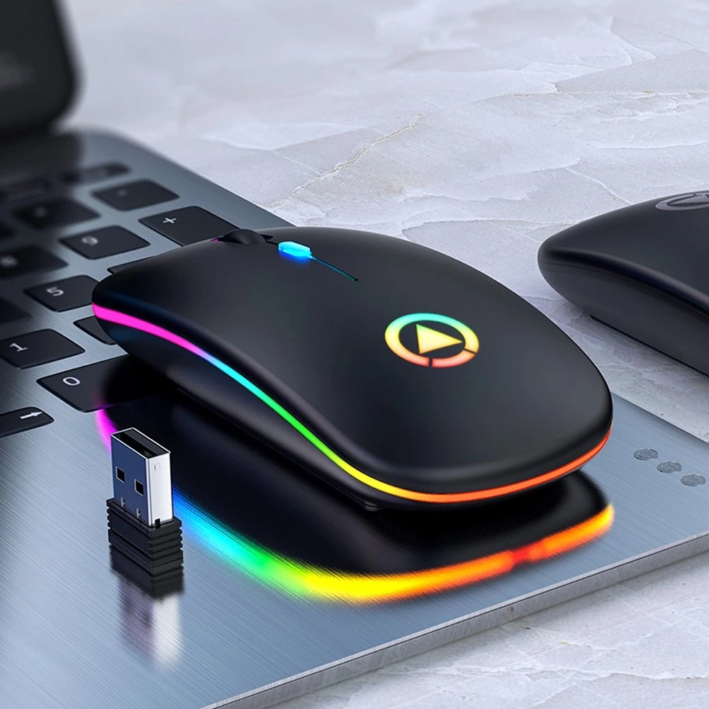 Online Shopping Rechargeable RGB Inalambrico Ergonomic Glowing Mause Shenzhen Computer Wireless Gaming Mouse