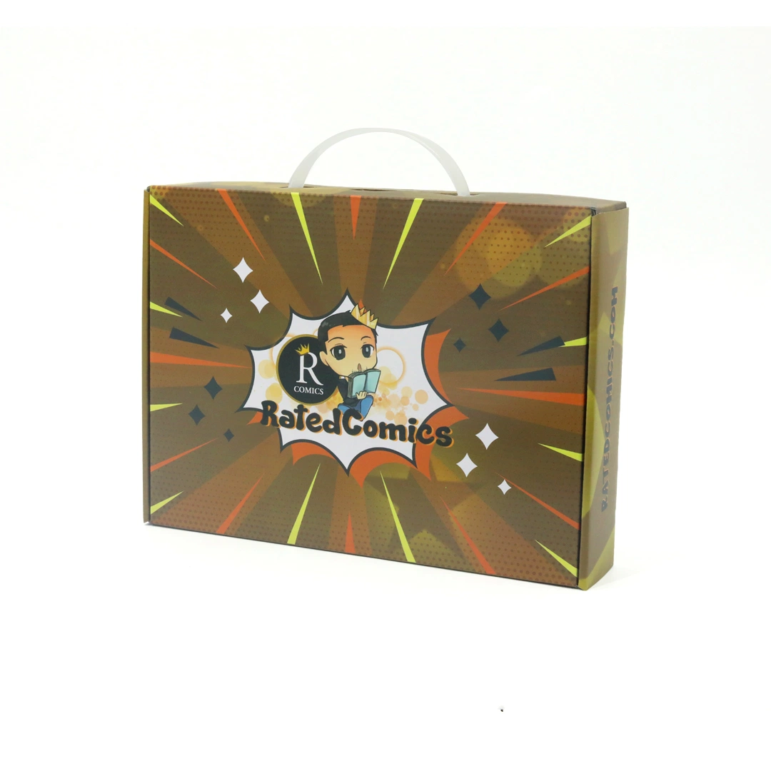 Design CMYK personalizado 2 mm e Flute Recycled corrugate Online Game Caixa de embalagem com pega do kit de promoção de brinquedos