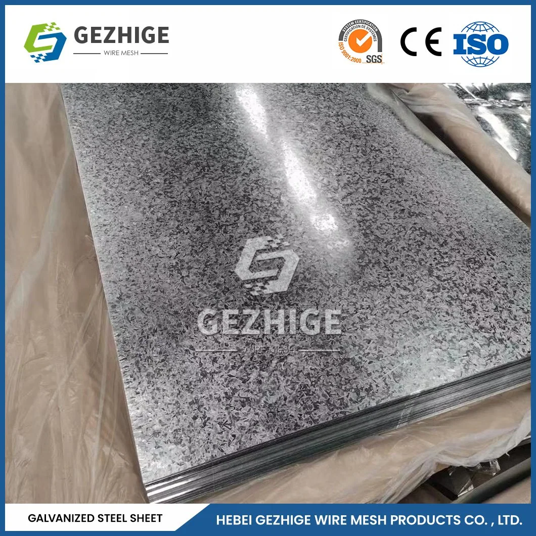 Gezhige passivação química galvanizada de 2 mm Fabricação de chapas de aço personalizada GI Bobina de aço galvanizado China 500 mm de largura Aço galvanizado com imersão a quente