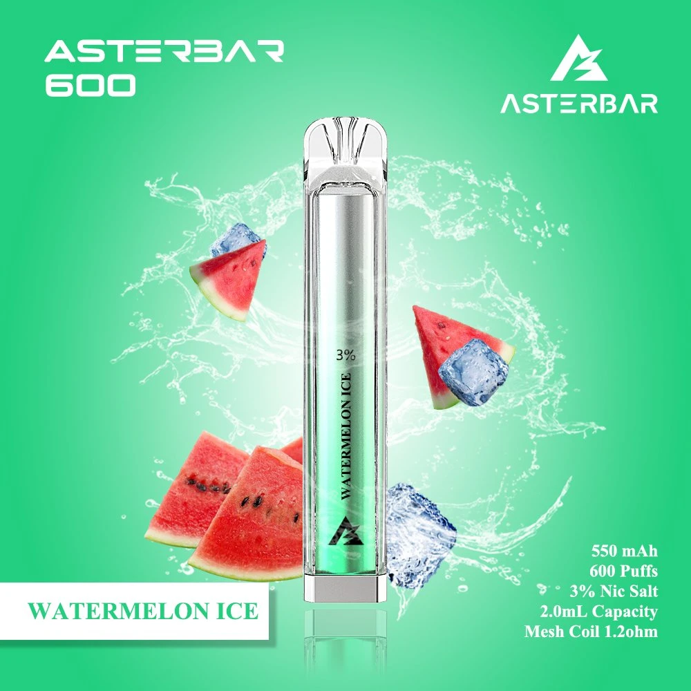 2022 Nueva llegada 2,0ml capacidad Asterbar 600 Duotone VAPE batería