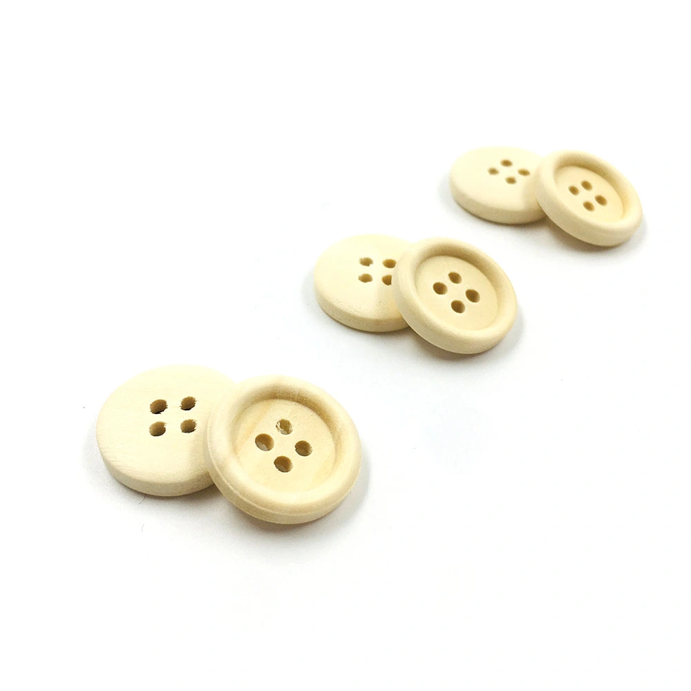 Wholesale/Supplier Eco Friendly Natural Round 2/4 Holes Custom Wooden Button Custom