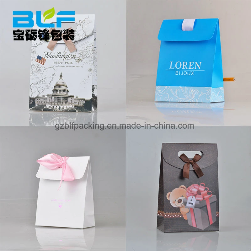 Wholesale/Supplier Small Custom Paper Wedding Gift Bag with Ribbon Bow