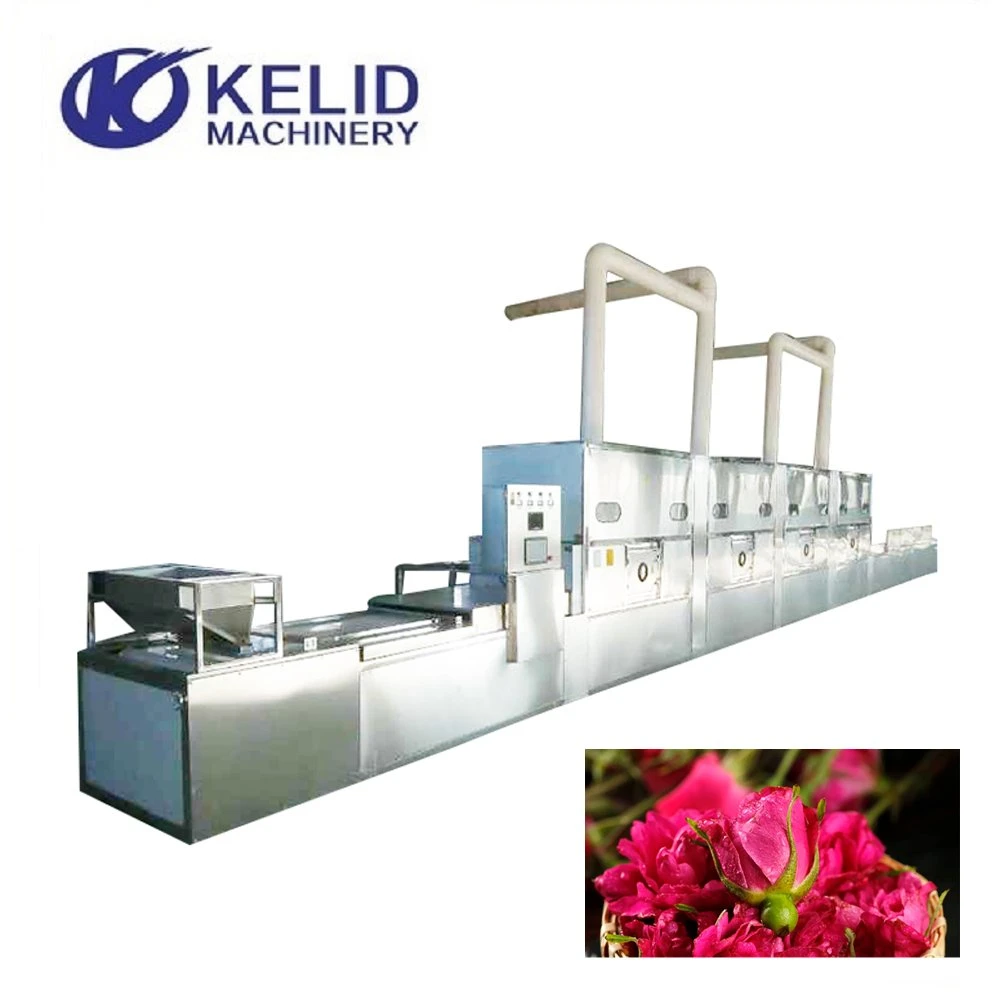 Industrial Microwave Drying Machine for Scented Rose Flower Tea