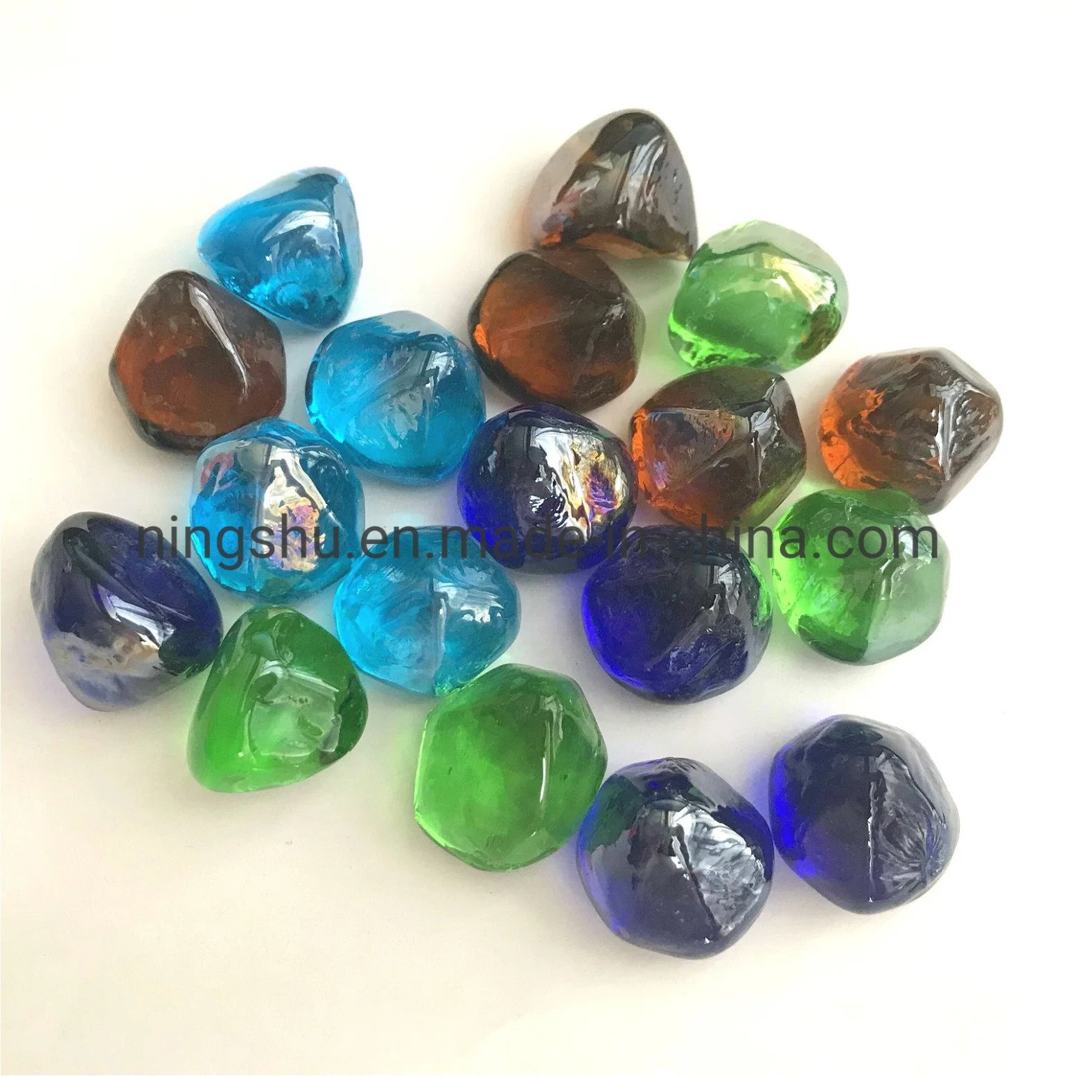 Large Tempered Reflective Fire Cobalt Glass Diamonds