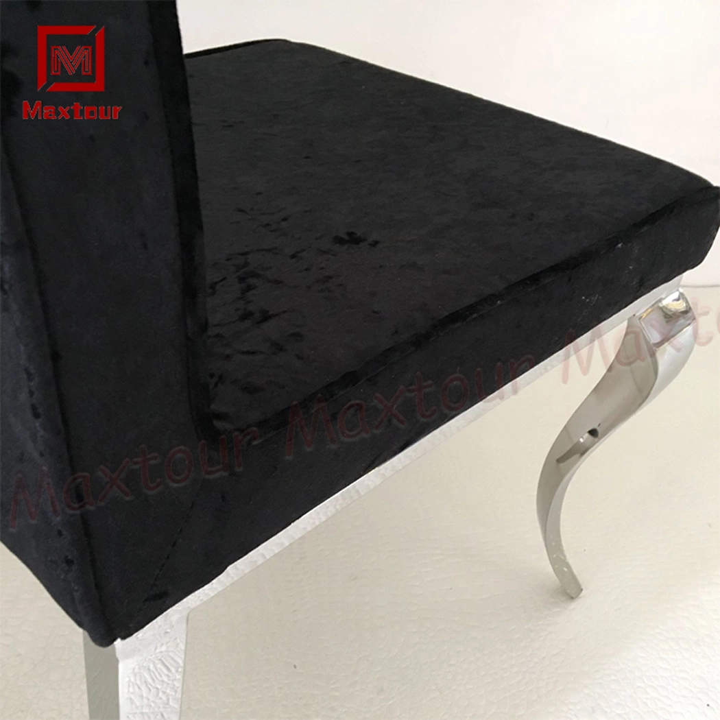 Dining Furniture Home Black Velvet Dining Chair Meeting Chair for Home Living Room