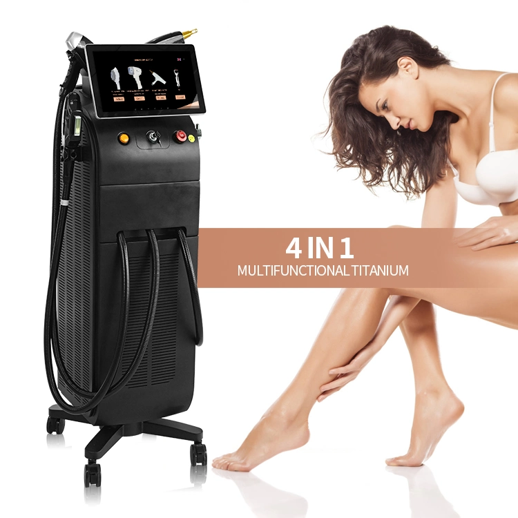 Multi-Function Laser Beauty Equipment 755 808 1064 Diode Laser Hair Removal Machine+IPL Elight+ND YAG Laser+RF Salon Salon Machine